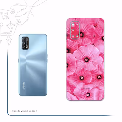 برچسب پوششی ماهوت مدل Pink-Flower مناسب برای گوشی موبایل ریلمی 7 Pro