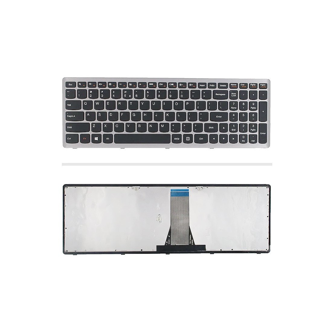 کیبورد لپتاپ لنوو G500S (IdeaPad | با فریم نقره ای)