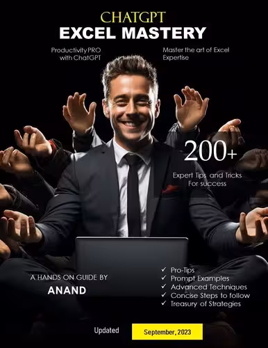 خرید و دانلود نسخه کامل کتاب ChatGPT Excel Mastery: 200  Expert Tips and Tricks for Success : Unleash the Power of ChatGPT with Excel: Master the Art of Excel Expertise | Powerful strategies to learn and Transform