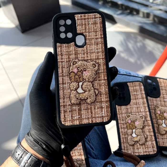 قاب گوشی فانتزی خرسی با آویز