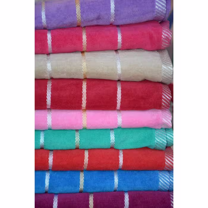 حوله استخری حوله ترک مدل پنبه ای سایز 125x65 سانتی متر