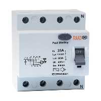 کلید محافظ جان 4 پل 25 آمپر RBRC-4P-25A-6kA رعد