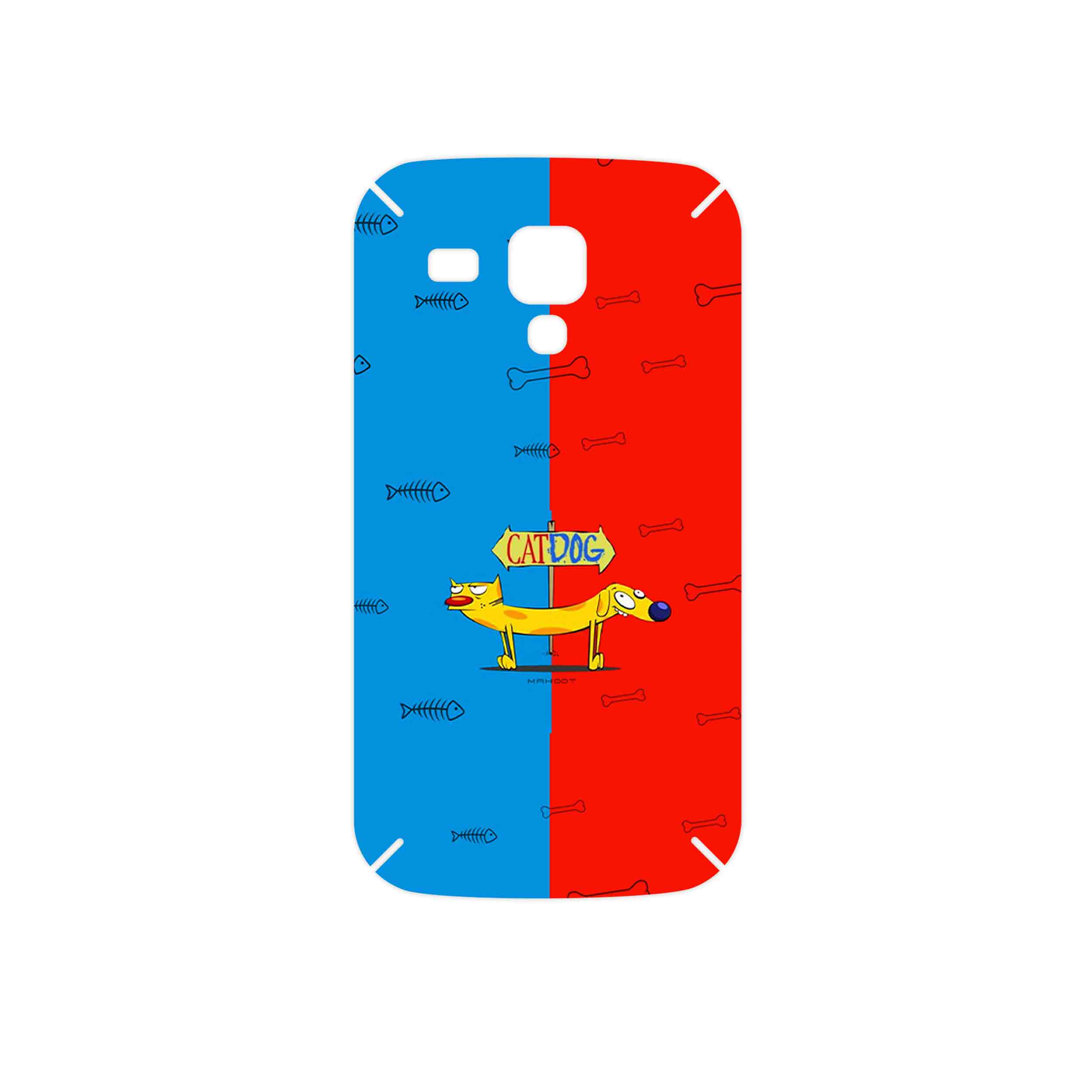 برچسب پوششی ماهوت مدل CatDog مناسب برای گوشی موبایل سامسونگ Galaxy S Duos GT S7562