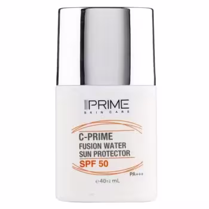 فلوئید ضد آفتاب بی‌رنگ پرایم SPF50 مدل C-Prime Fusion Water مناسب انواع پوست، حجم 40 میلی‌لیتر
