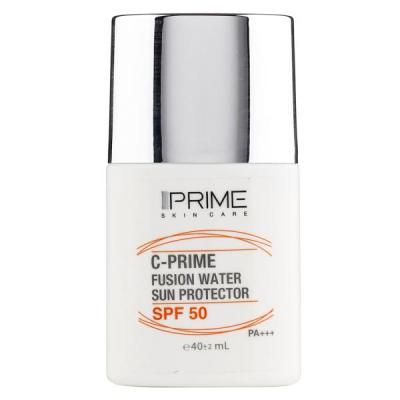 فلوئید ضد آفتاب بی‌رنگ پرایم SPF50 مدل C-Prime Fusion Water مناسب انواع پوست، حجم 40 میلی‌لیتر