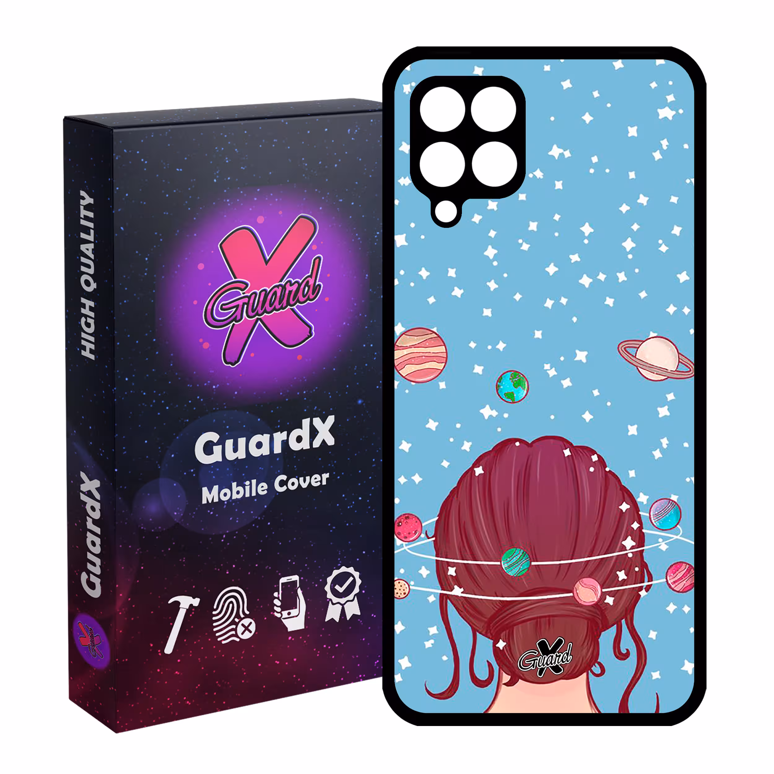 کاور گارد ایکس طرح Girl مدل Glass10211 مناسب برای گوشی موبایل سامسونگ Galaxy A12