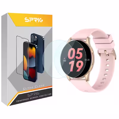 محافظ صفحه نمایش شیشه ای اسپریگ مدل SPG مناسب برای ساعت هوشمند شیائومی Kieslect L11 بسته دو عددی