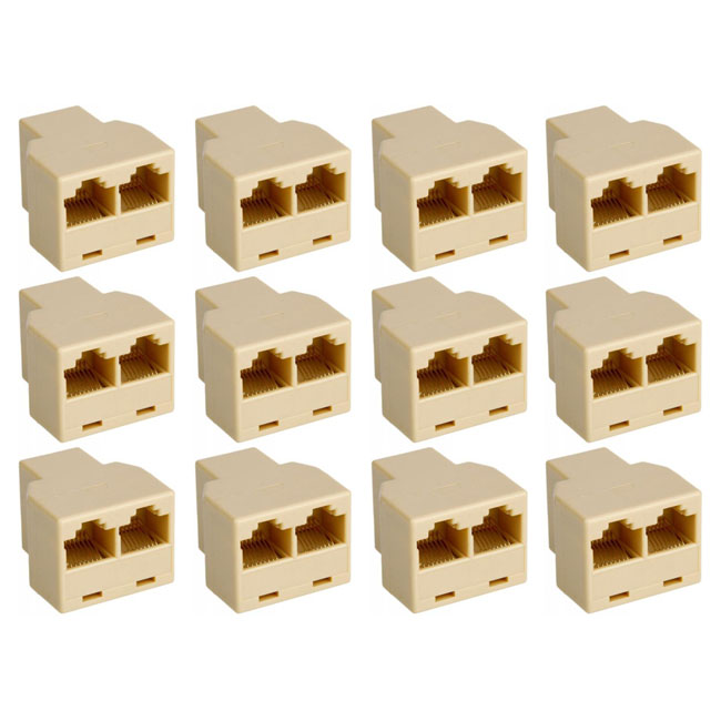 مبدل سوکت تلفن کد 034 بسته 12 عددی