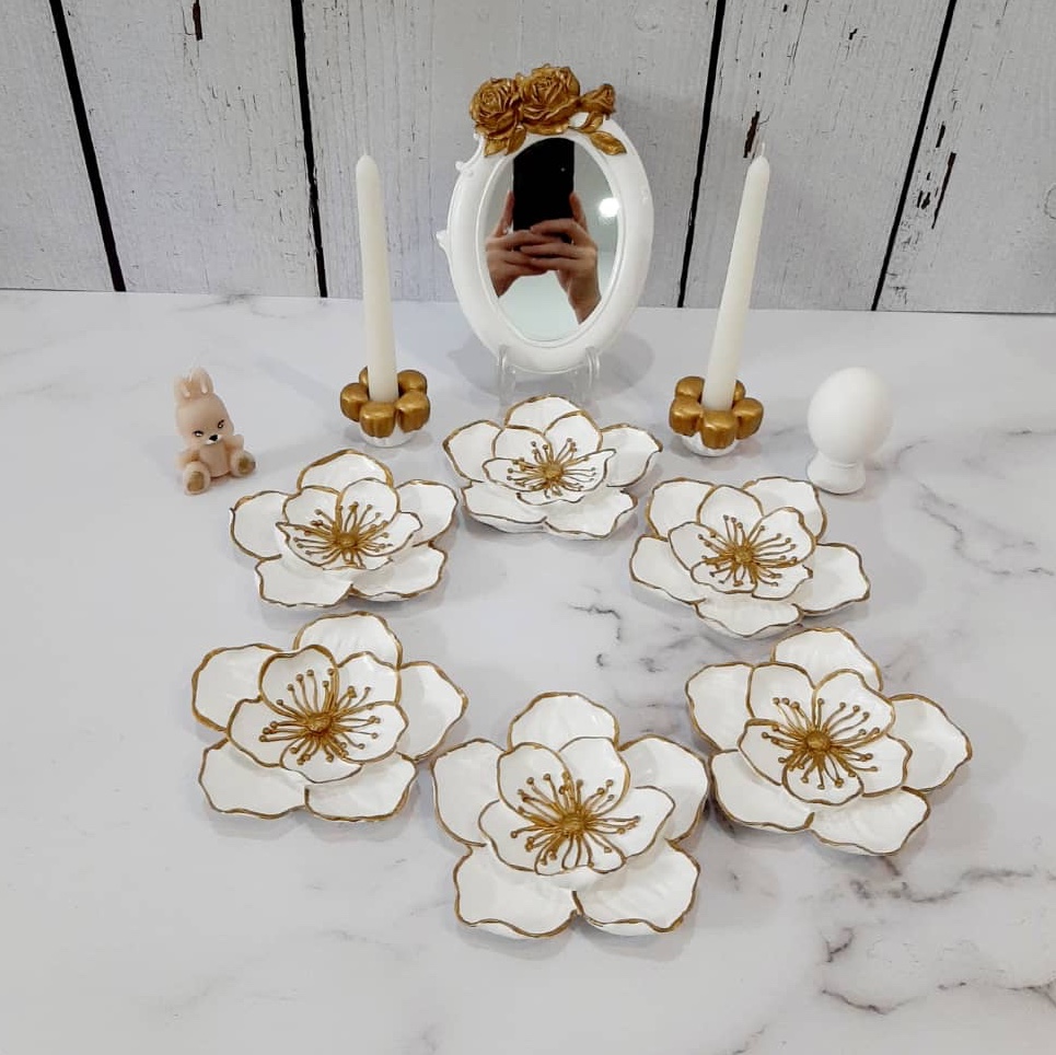 هفت سین سنگی طرح گل نیلوفر(تک فروشی) در 5رنگ کاملترین هفت سین 