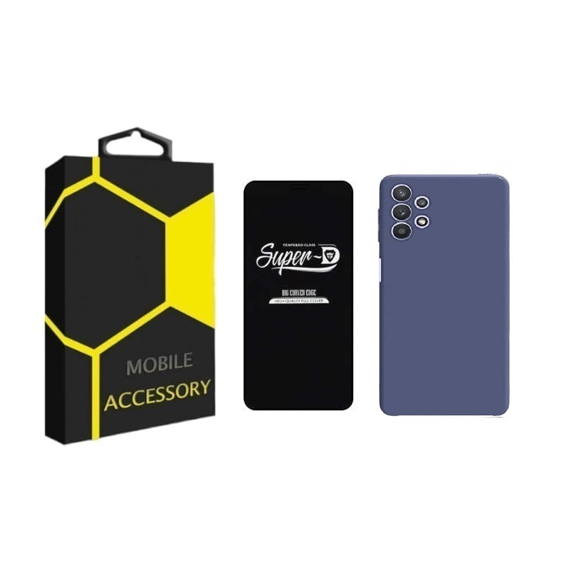 کاور مدل silicone مناسب برای گوشی موبایل سامسونگ Galaxy A52 / A52s به همراه محافظ صفحه نمایش