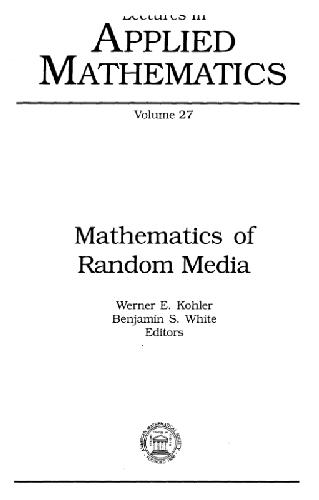 خرید و دانلود نسخه کامل کتاب Mathematics of random media (p.1-85 only)