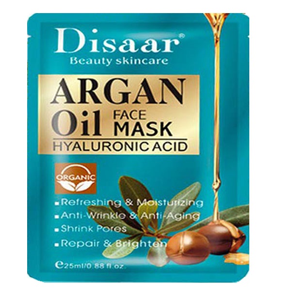 ماسک صورت دیسار مدل روغن آرگان حجم 25 میلی لیتر مجموعه 3 عددی