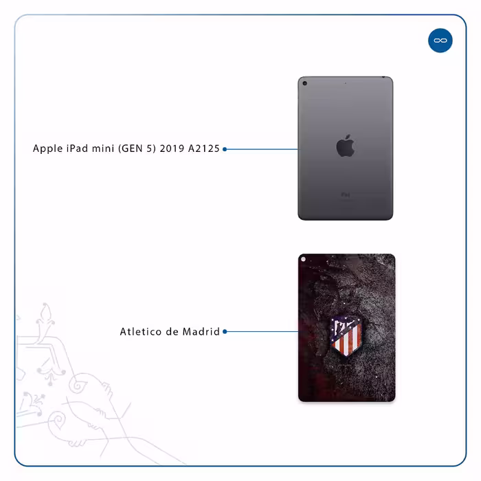 برچسب پوششی ماهوت مدل Atletico de Madrid مناسب برای تبلت اپل iPad mini (GEN 5) 2019 A2125