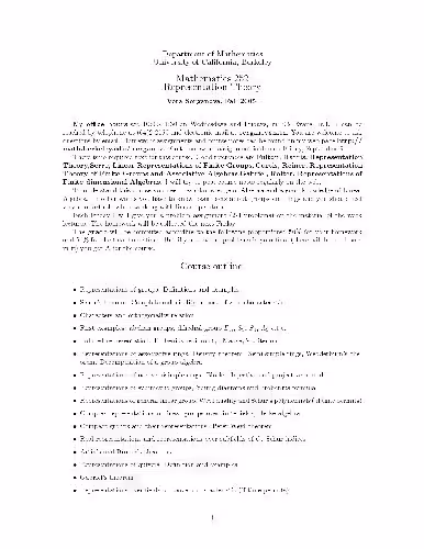 خرید و دانلود نسخه کامل کتاب Representation theory