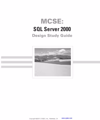 خرید و دانلود نسخه کامل کتاب MCSE SQL Server 2000 design study guide