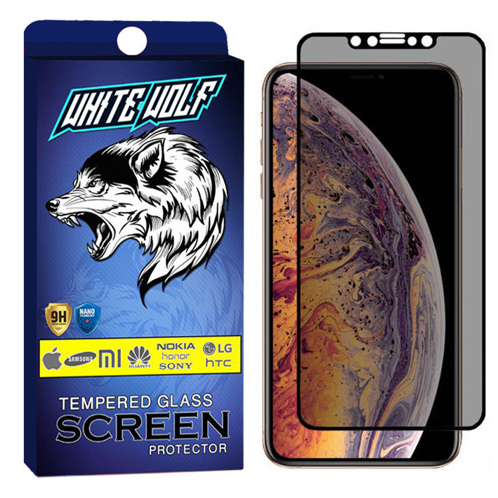 محافظ صفحه نمایش حریم شخصی وایت ولف مدل WGP مناسب برای گوشی موبایل اپل iPhone XS MAX | کالا برتری