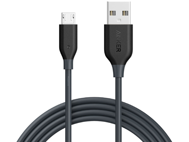 کابل تبدیل USB به microUSB انکر مدل A8133 به طول 1.8 متر