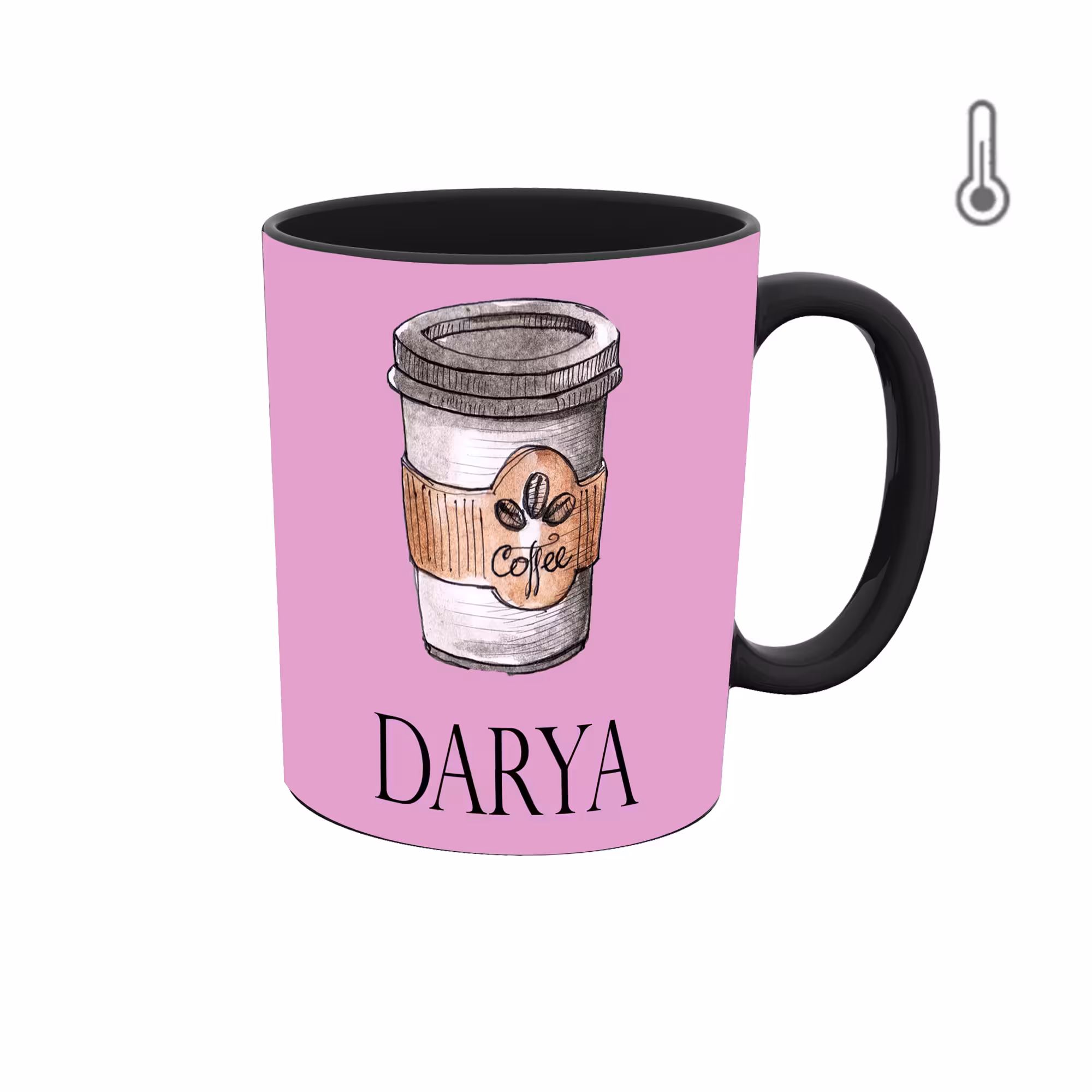 ماگ حرارتی طرح اسم دریا مدل coffee کافی 