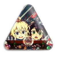 پیکسل خندالو طرح میکا و یو انیمه اسرافیل پایانی مدل مثلثی کد 12638