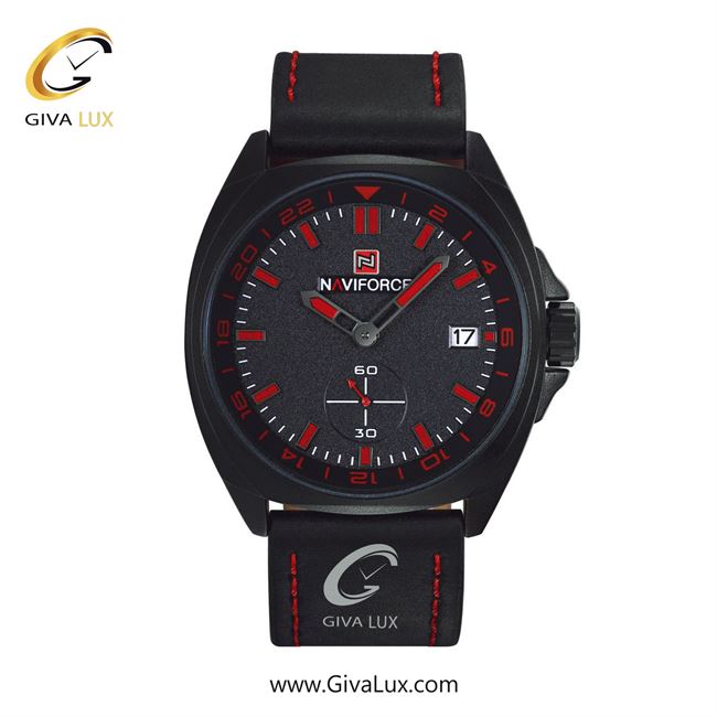ساعت مچی مردانه بند چرمی ناوی فورس(نیوی فورس)   NF9104 B/R