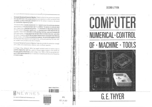 خرید و دانلود نسخه کامل کتاب Computer numerical control of machine tools - Second edition