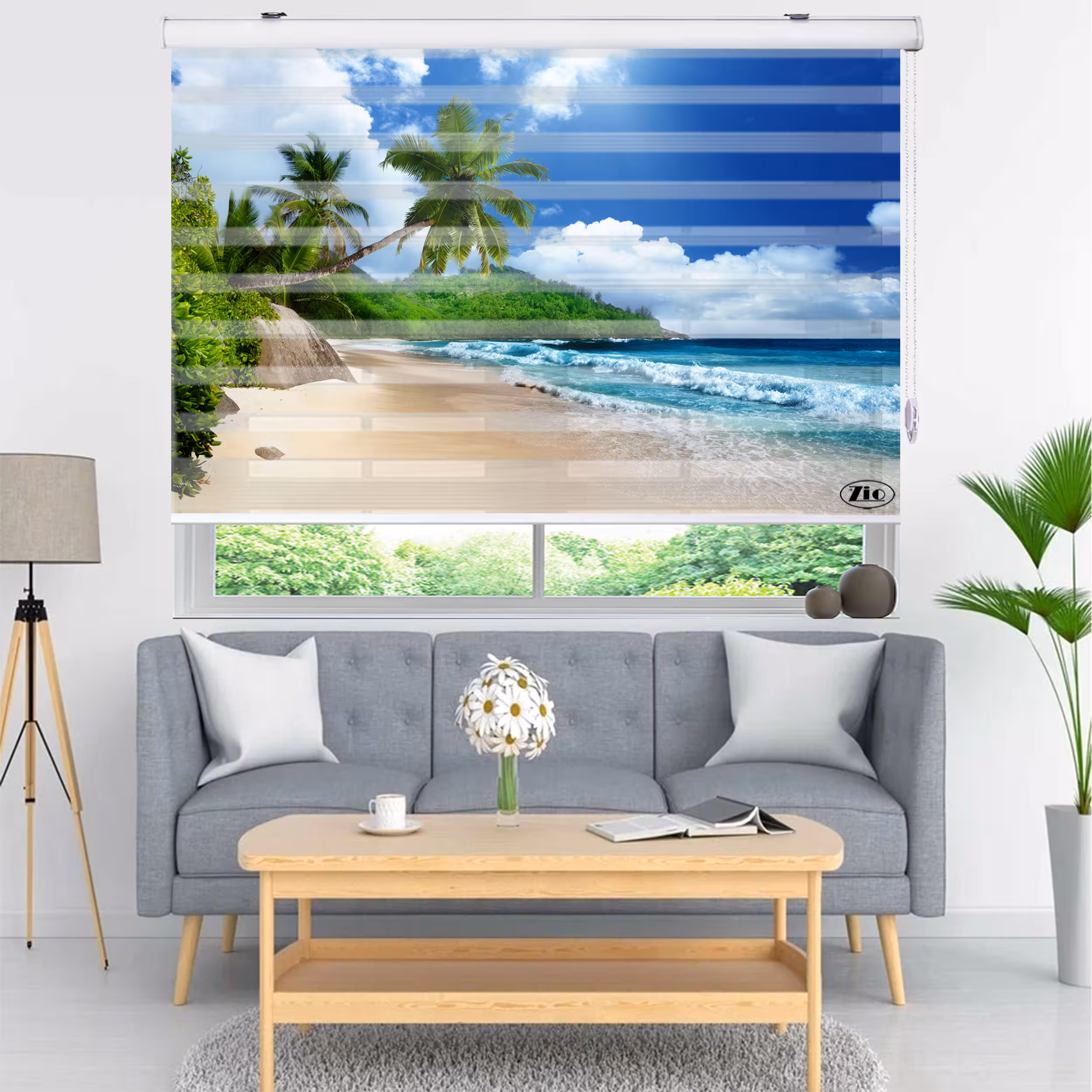  پرده زبرا زیو مدل L5022 سایز 100x150 سانتی متر