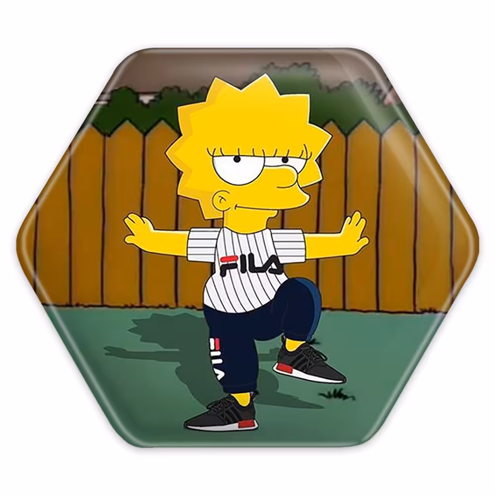 پیکسل خندالو طرح سیمپسون ها مدل شش ضلعی کد 3370