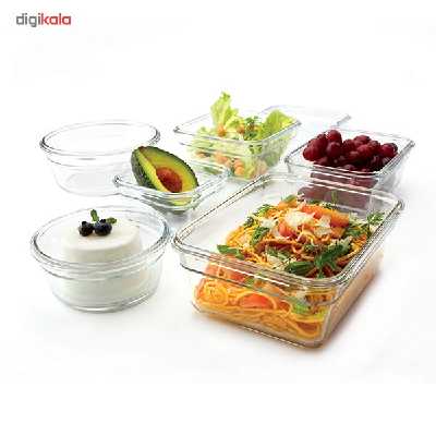 ظروف نگهدارنده گلس لاک مدل GL 529 شش پارچه