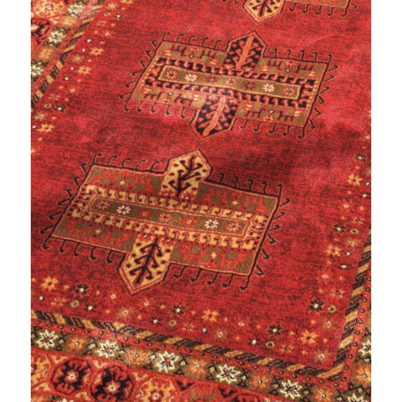 فرش ماشینی بزرگمهر کاشان طرح 78005 لاکی