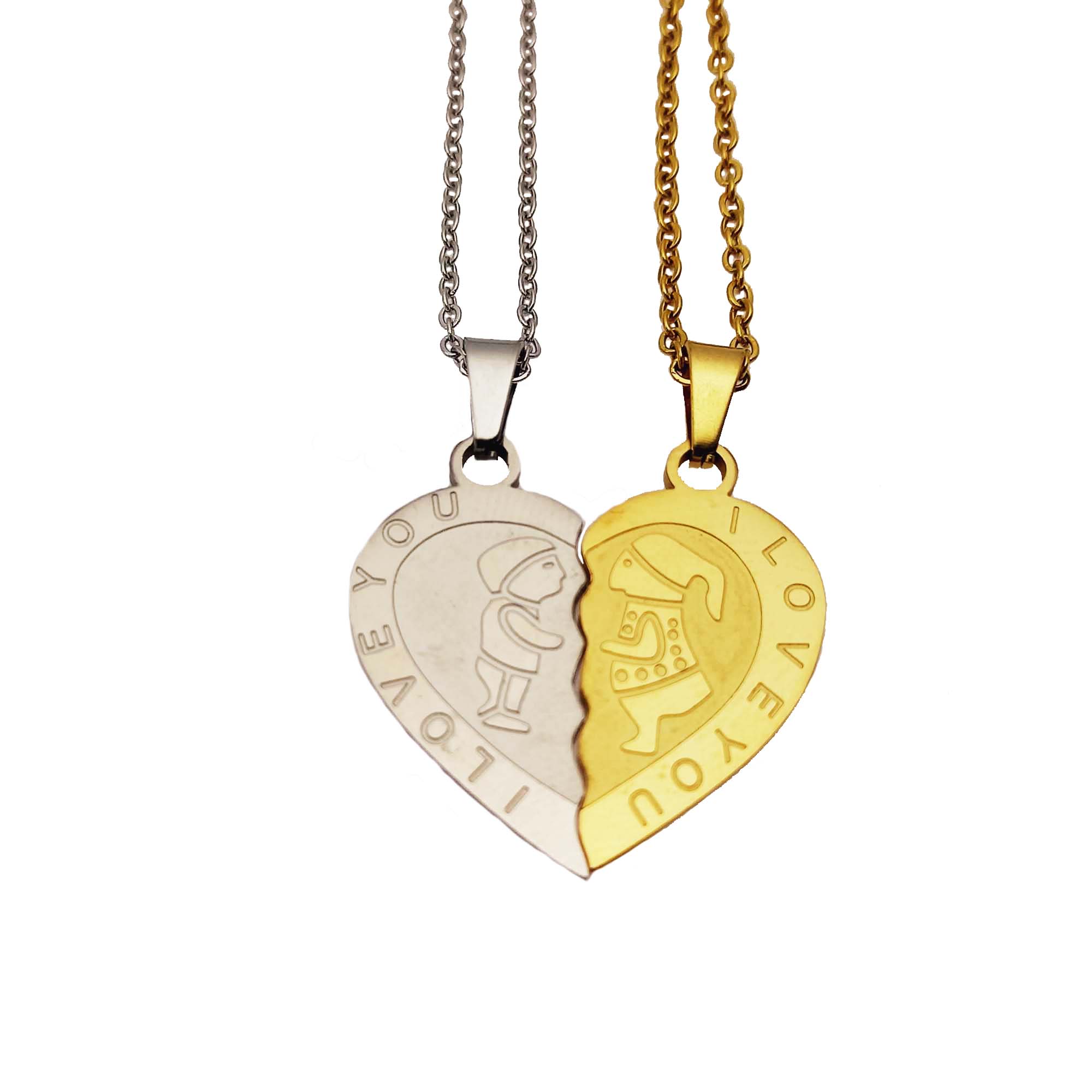 گردنبند طرح قلب مدل 274GAMZ مجموعه 2 عددی