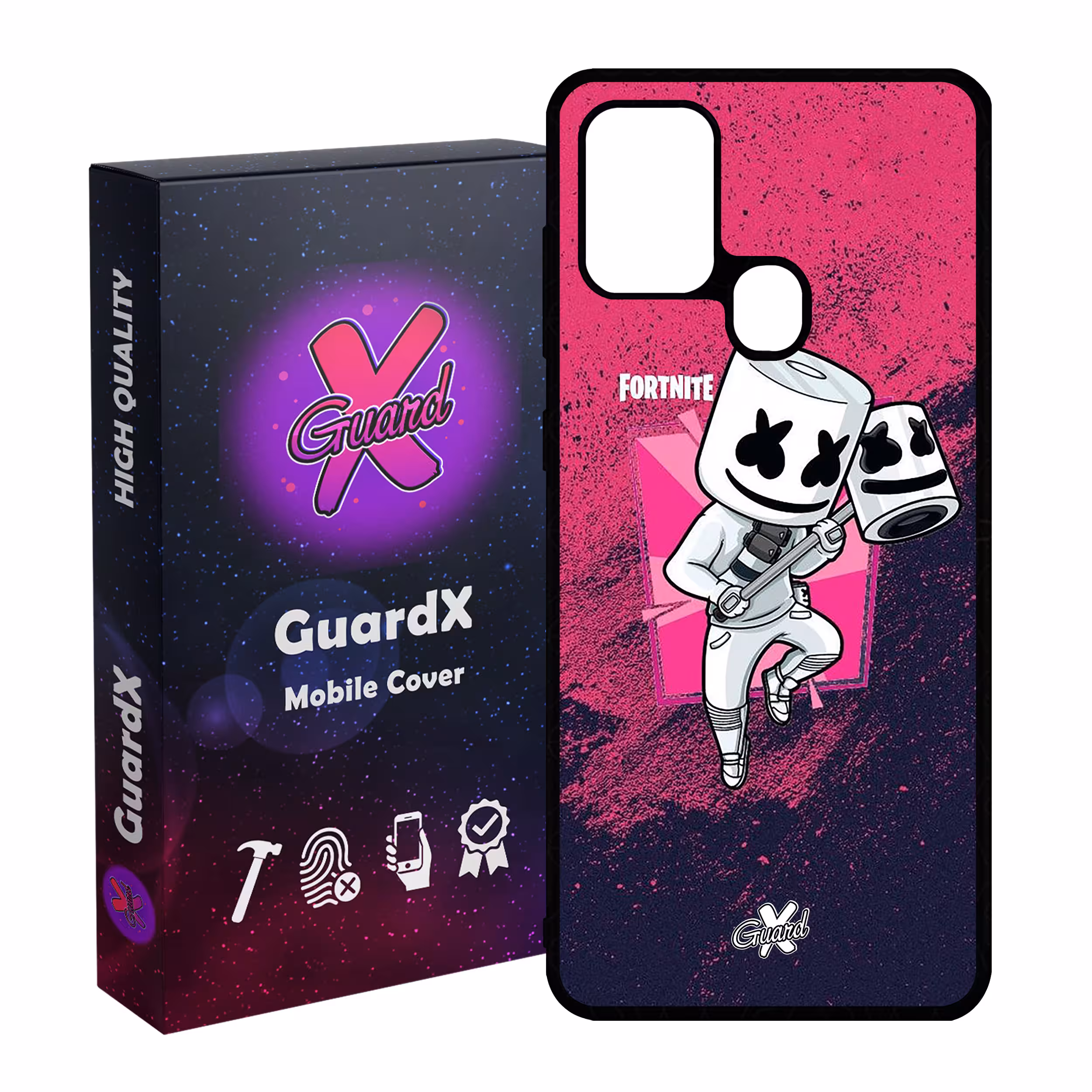 کاور گارد ایکس طرح Fortnite مدل Glass10031 مناسب برای گوشی موبایل سامسونگ Galaxy A21s