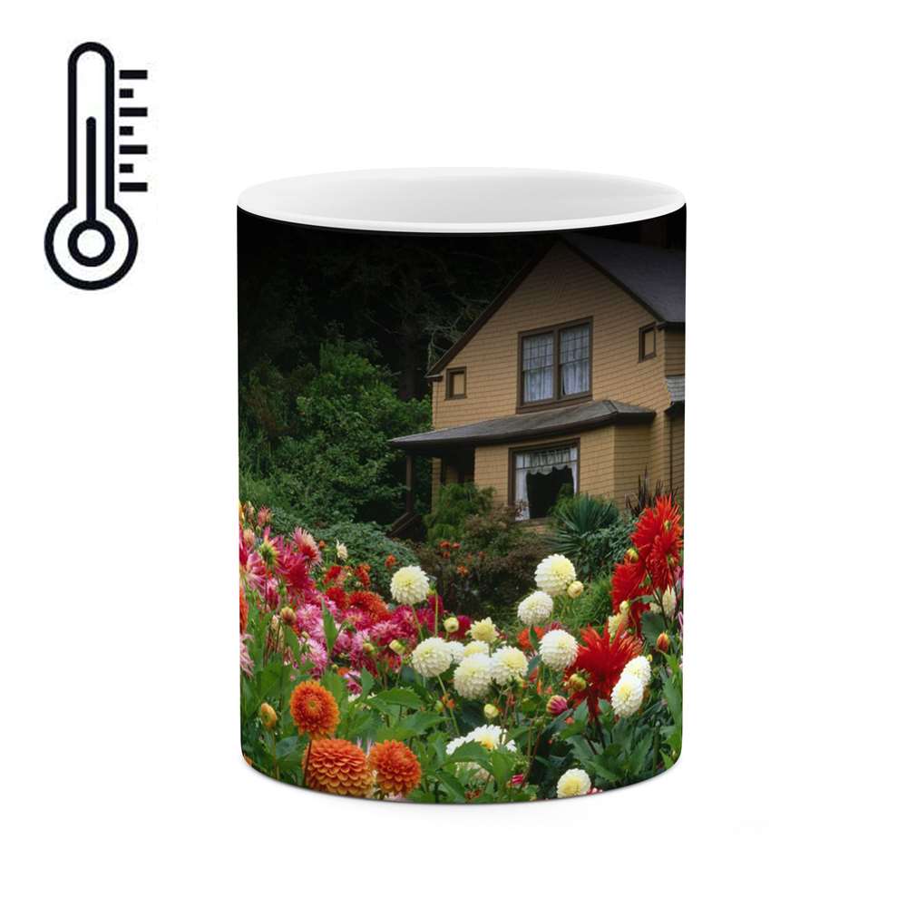 ماگ حرارتی طرح گل مدل mgh12085