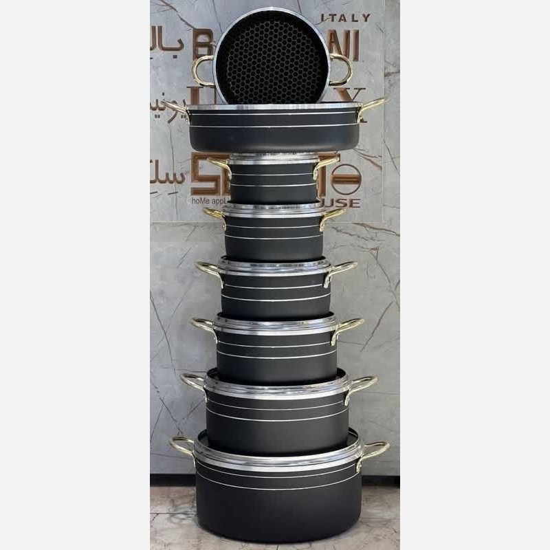 سرویس قابلمه14 پارچ زنبوری ضخیم گرانیت باکیفیت