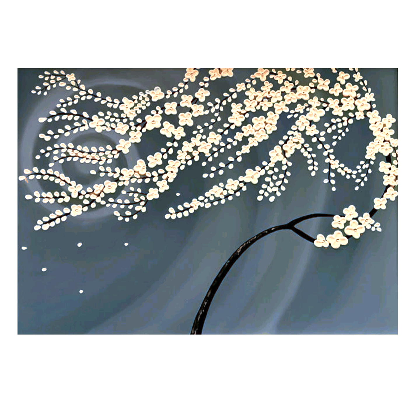 تابلو نقاشی برجسته مدل تک درخت در باد کد 420