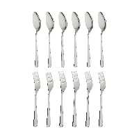 سرویس قاشق و چنگال 12 پارچه صنایع استیل ایران مدل پارما کد 888