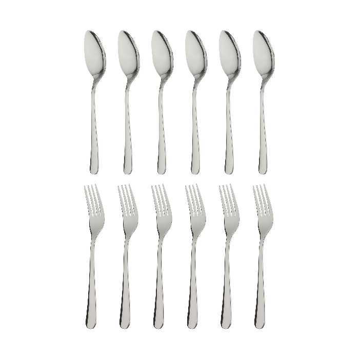 سرویس قاشق و چنگال 12 پارچه صنایع استیل ایران مدل پارما کد 888