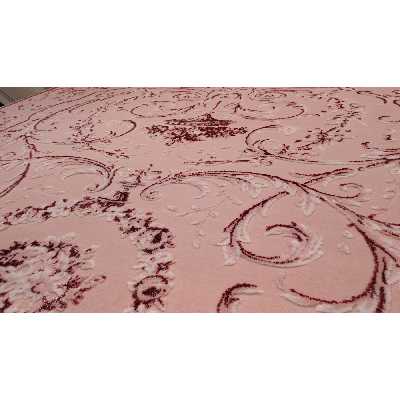 فرش ماشینی زمرد مشهد کد DI04 زمینه صورتی