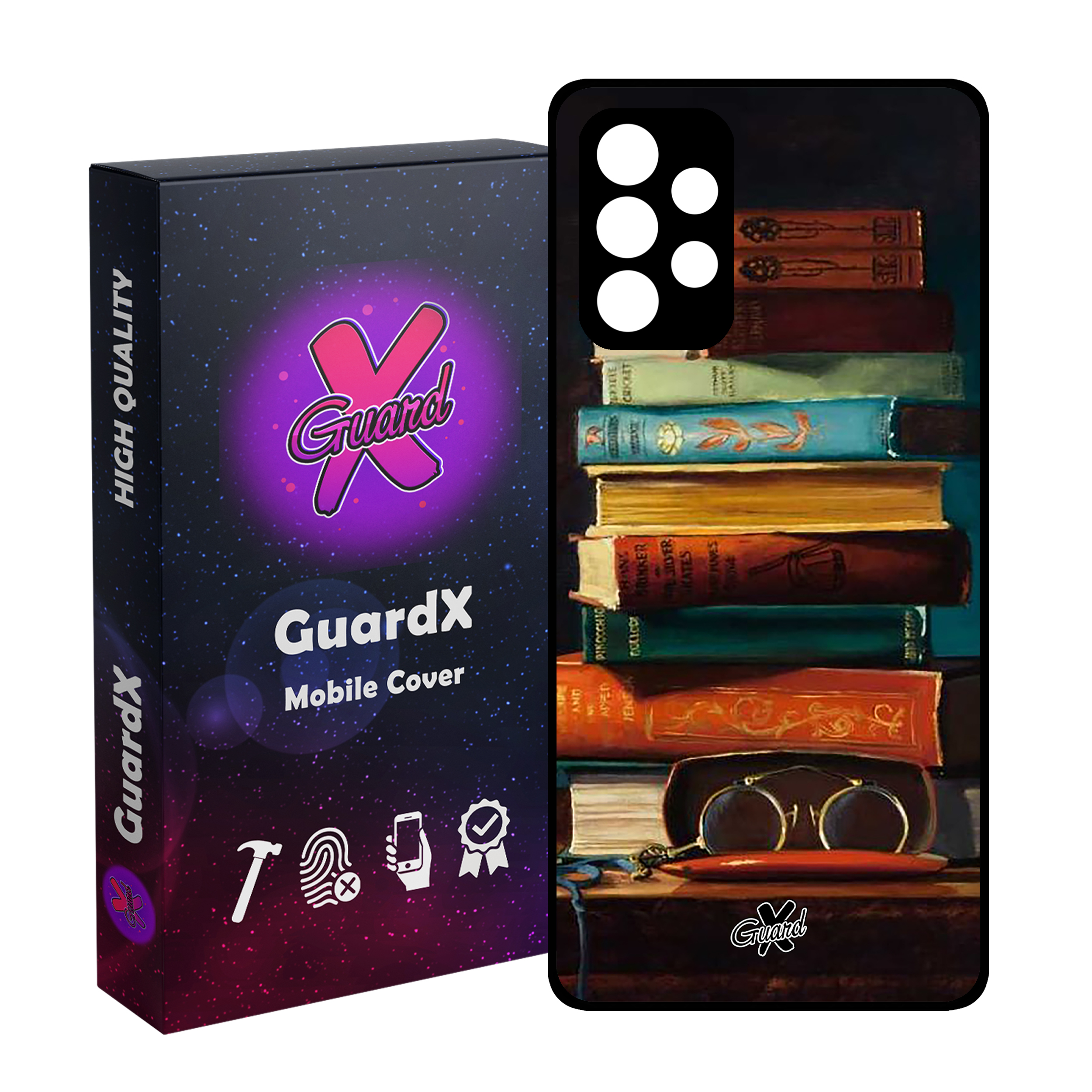 کاور گارد ایکس طرح کتاب مدل Glass10299 مناسب برای گوشی موبایل سامسونگ Galaxy A72