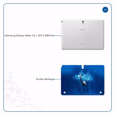 برچسب پوششی ماهوت مدل Scuba Diving مناسب برای تبلت سامسونگ Galaxy Note 10.1 2012 N8010