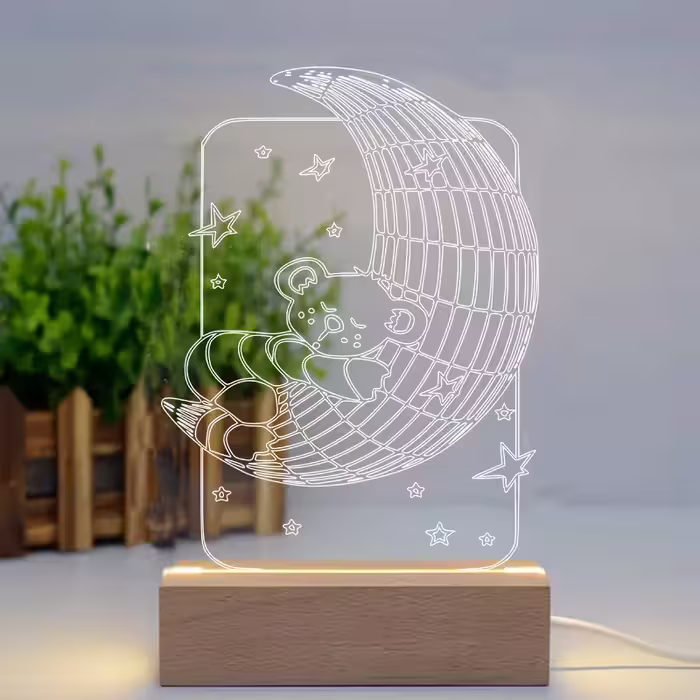 چراغ خواب رومیزی مدل تدی روی ماه
