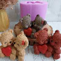 قالب سیلیکونی خرس دختر و پسر 