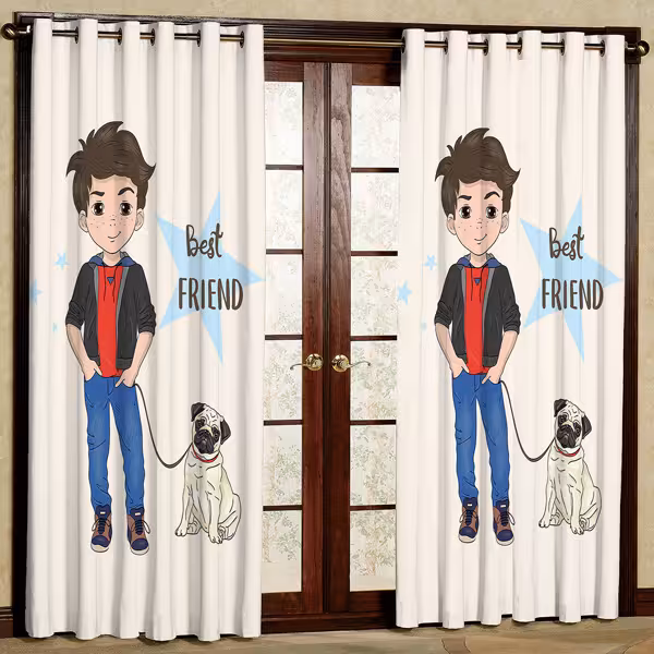 پرده مدل مخمل پانچی کد 7323 سایز 280x140 سانتی متر