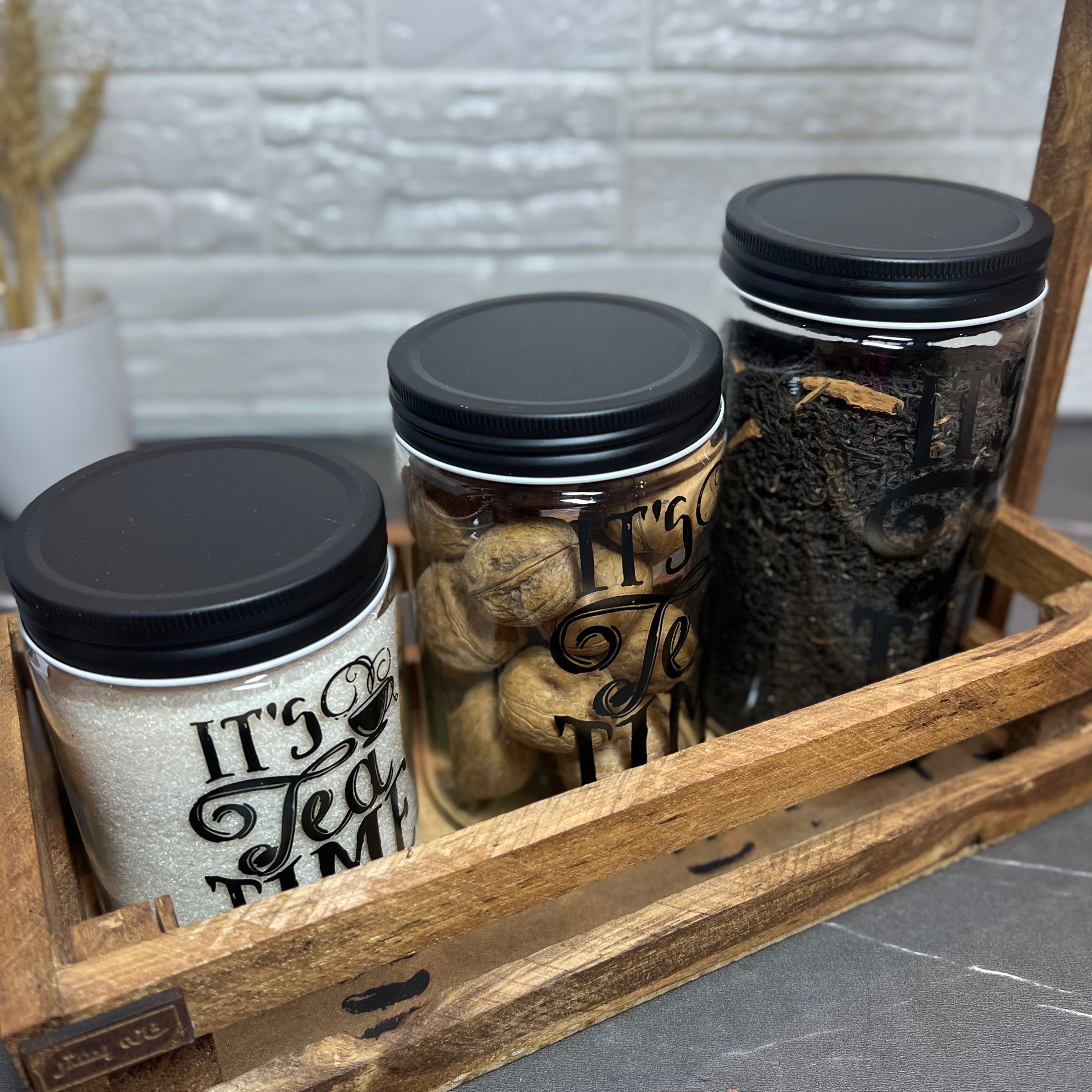 بانکه شیشه ای جای حبوبات و چای و شکر   پاسماوری بانکه پاستا 