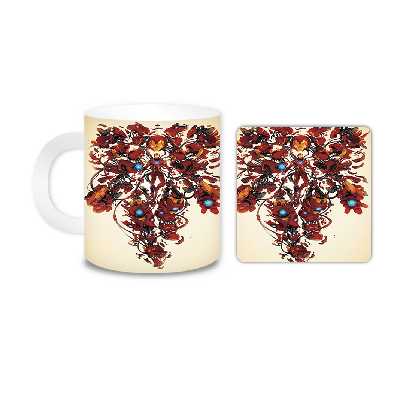 ماگ مدل مردآهنی کد 1050 به همراه زیر لیوانی