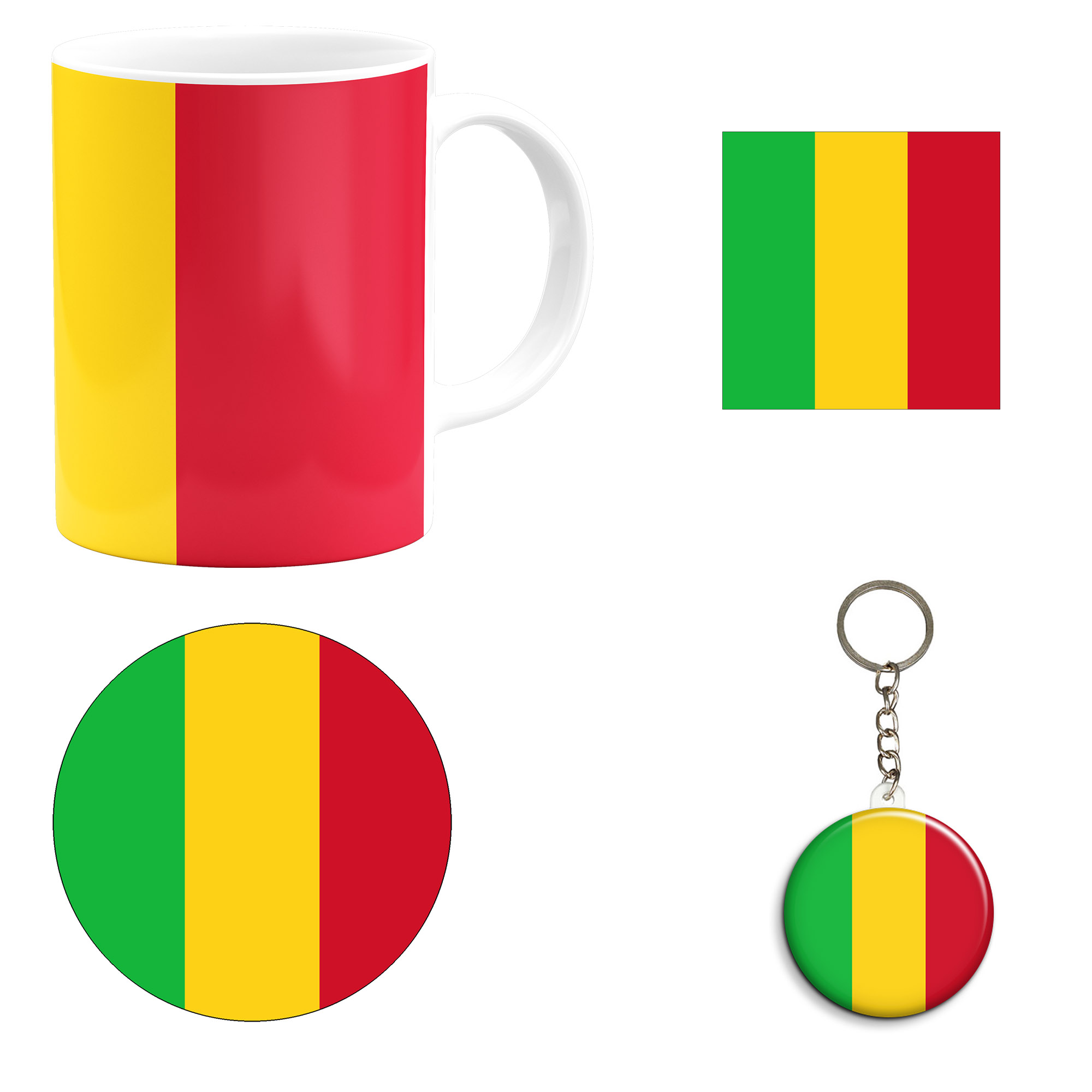 ست هدیه ماگ طرح پرچم مالی مدل Mali کد M1