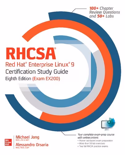 خرید و دانلود نسخه کامل کتاب RHCSA Red Hat Enterprise Linux 9 Certification Study Guide (Exam EX200), 8th Edition