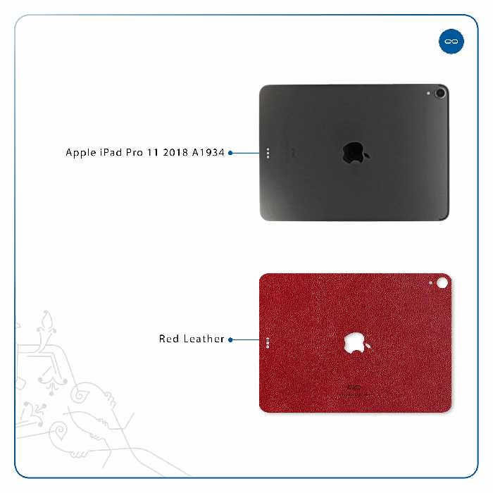 برچسب پوششی ماهوت مدل Red-Leather مناسب برای تبلت اپل iPad Pro 11 2018 A1934