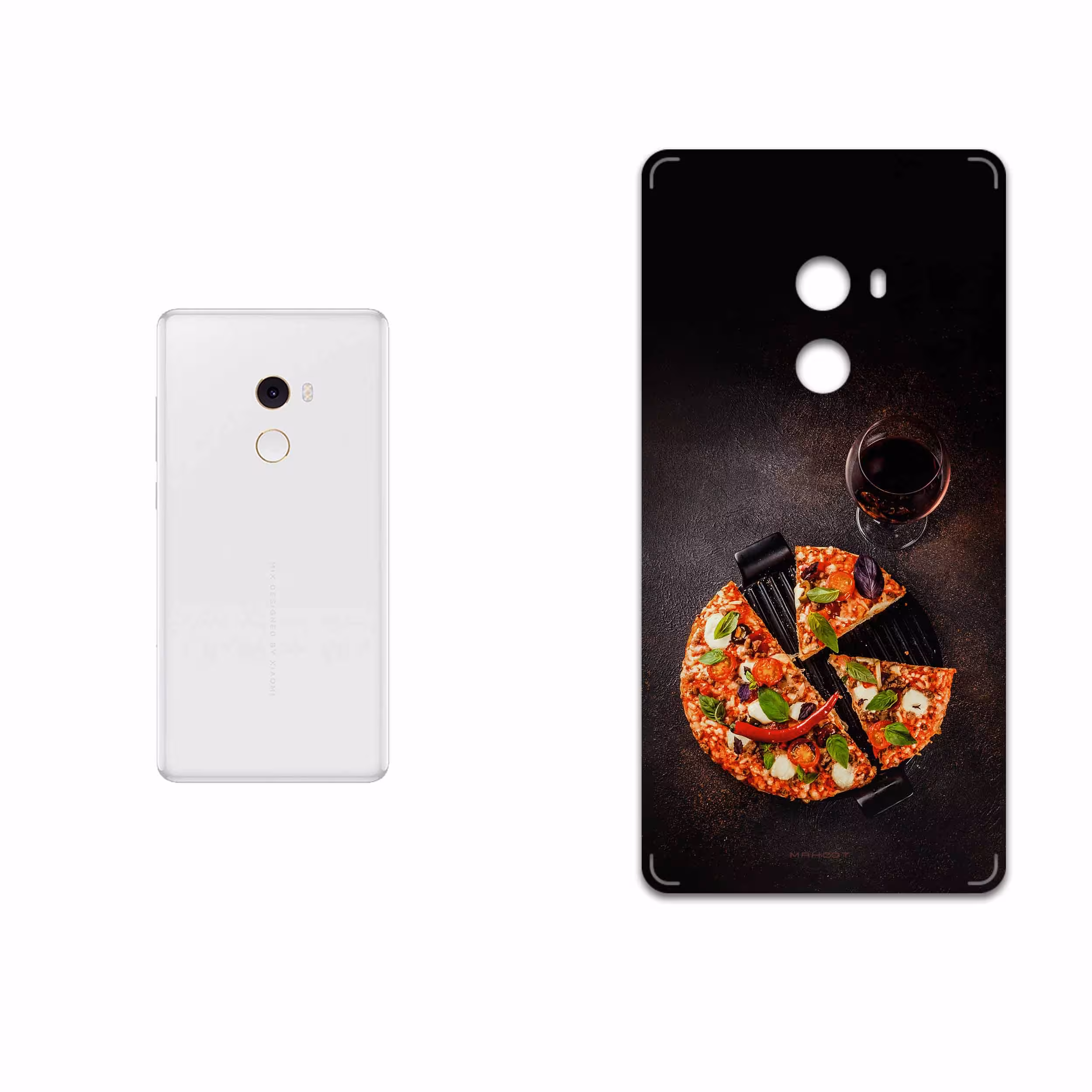 برچسب پوششی ماهوت مدل Pizza مناسب برای گوشی موبایل شیائومی Mi Mix 2