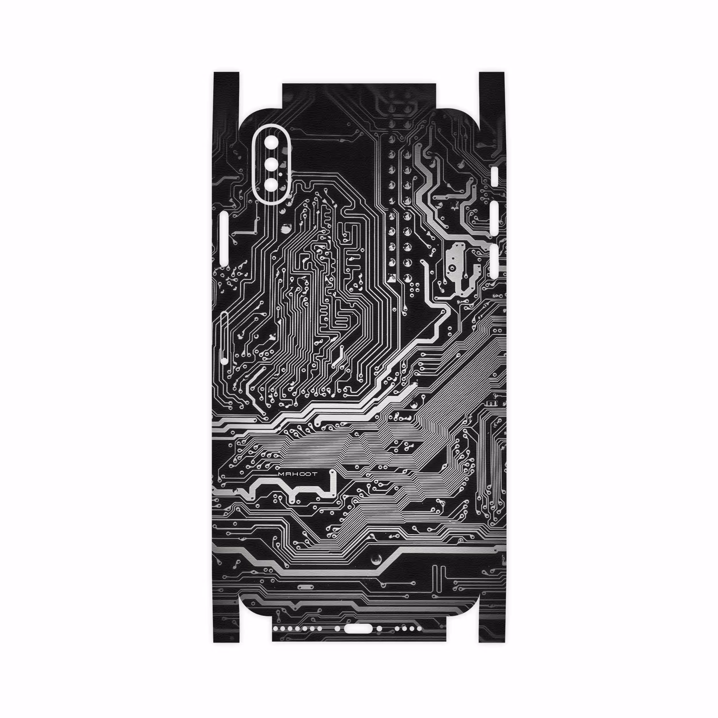 برچسب پوششی ماهوت مدل Black Printed Circuit Board-FullSkin مناسب برای گوشی موبایل اپل iPhone XS Max
