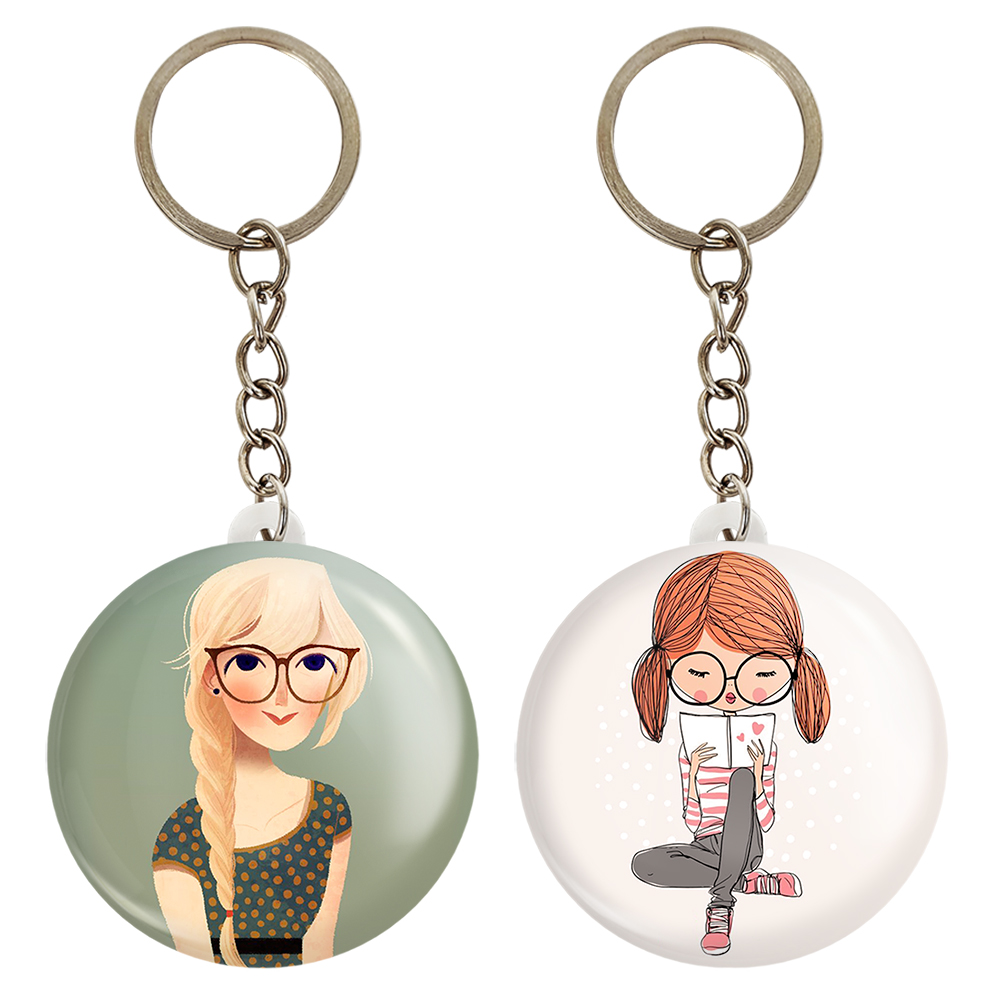 جاکلیدی خندالو مدل دخترونه کد 16311626 مجموعه 2 عددی